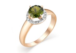 Золотое кольцо с хризолитом