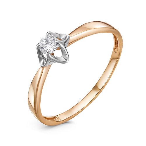 Золотое кольцо с бриллиантом