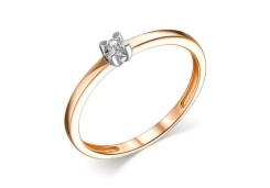 Золотое кольцо с бриллиантом