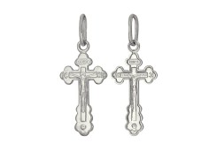 Крест из белого золота 