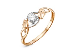 Золотое кольцо с бриллиантом