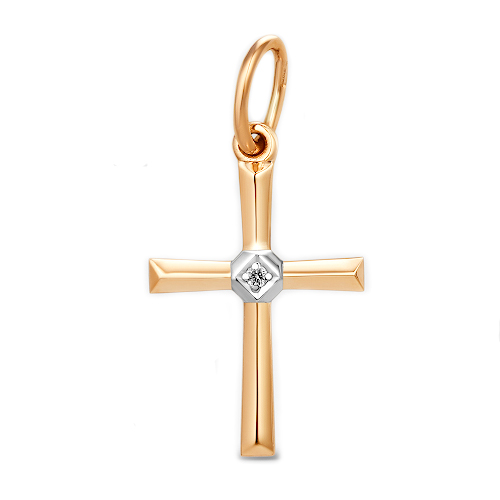 Золотая подвеска с бриллиантом