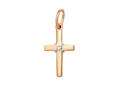 Золотая подвеска с бриллиантом