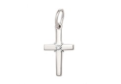 Подвеска из белого золота с бриллиантом