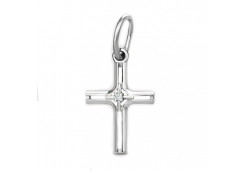 Подвеска из белого золота с бриллиантом