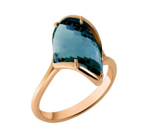 Золотое кольцо с ситаллом