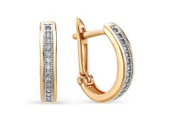 Золотые cерьги с бриллиантом