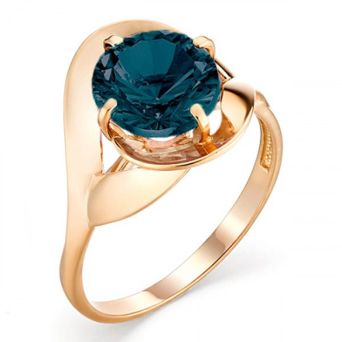 Золотое кольцо с лондон топазом