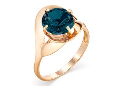 Золотое кольцо с лондон топазом