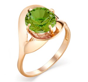 Золотое кольцо с хризолитом