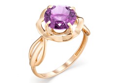 Золотое кольцо с аметистом