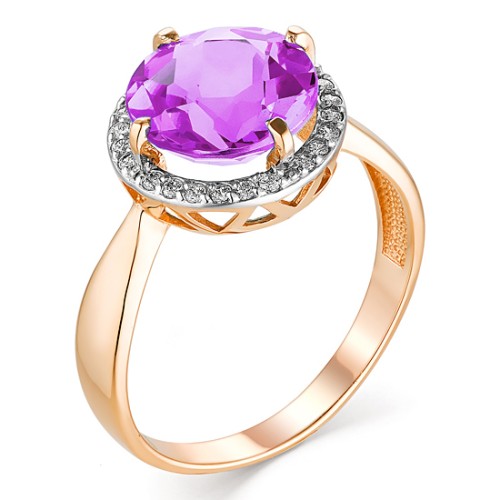 Золотое кольцо с аметистом