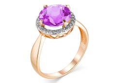 Золотое кольцо с аметистом