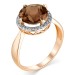 Золотое кольцо с раух-топазом