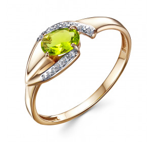 Золотое кольцо с хризолитом