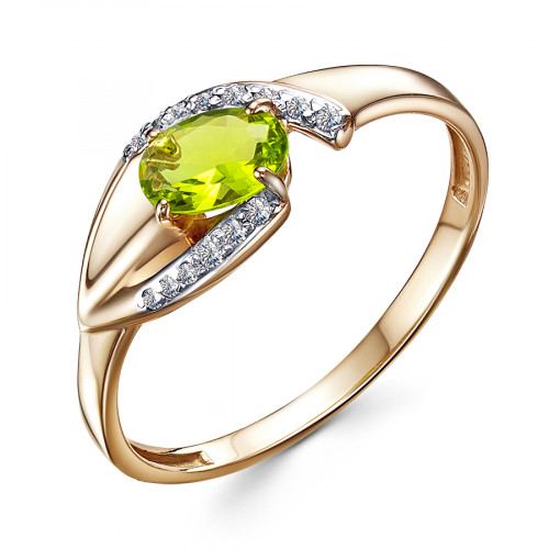 Золотое кольцо с хризолитом