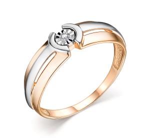 Золотое кольцо с бриллиантом