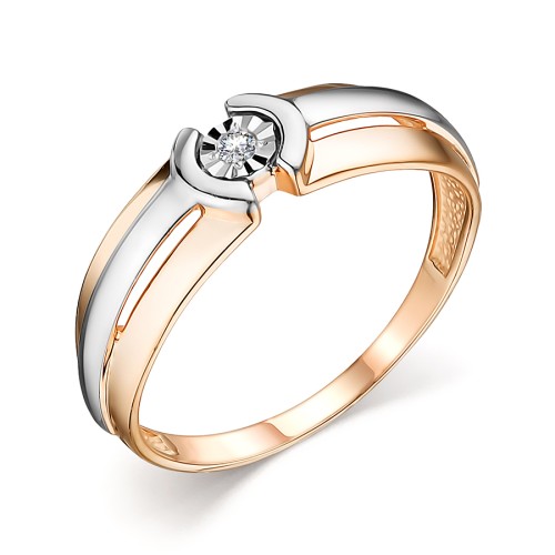 Золотое кольцо с бриллиантом