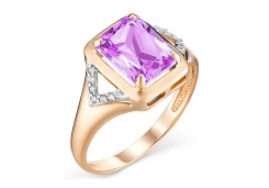 Золотое кольцо с аметистом