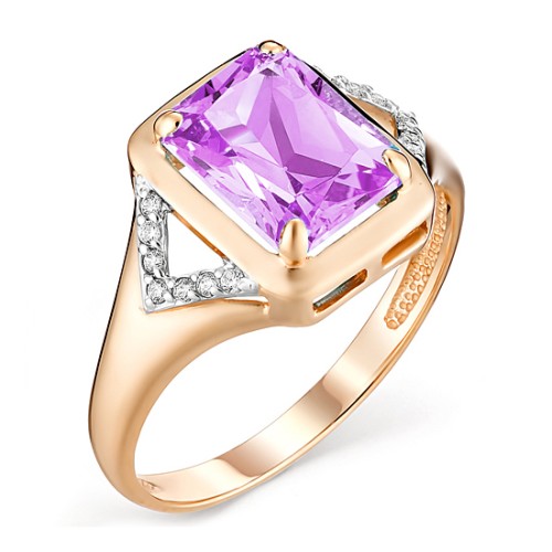 Золотое кольцо с аметистом