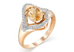 Золотое кольцо с фианитом