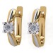 Золотые cерьги с бриллиантом