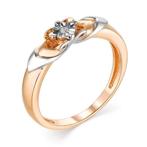 Золотое кольцо с бриллиантом