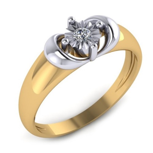 Золотое кольцо с бриллиантом