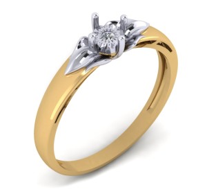 Золотое кольцо с бриллиантом