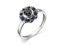 Кольцо из белого золота с сапфиром