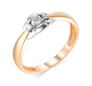 Золотое кольцо с бриллиантом