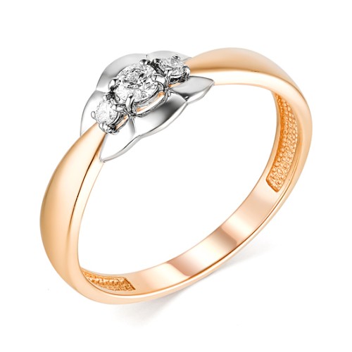 Золотое кольцо с бриллиантом