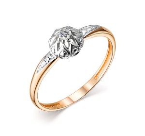 Золотое кольцо с бриллиантом