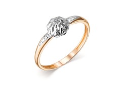 Золотое кольцо с бриллиантом