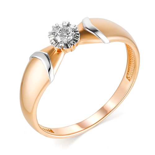 Золотое кольцо с бриллиантом