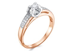 Золотое кольцо с бриллиантом