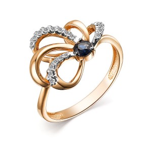 Золотое кольцо с сапфиром