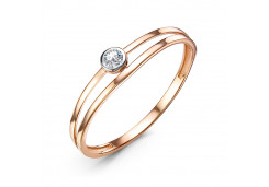 Золотое кольцо с фианитом