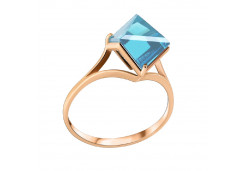 Кольцо из желтого золота с ситаллом