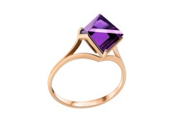 Золотое кольцо с аметистом