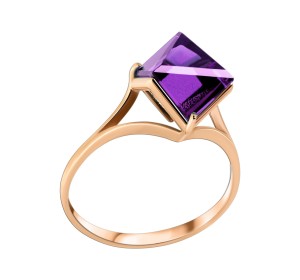 Золотое кольцо с аметистом