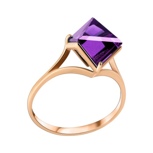 Золотое кольцо с аметистом