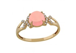 Серебряное кольцо с позолотой с кошачим глазом