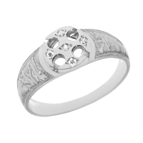 Серебряное кольцо с фианитом