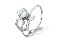 Серебряное кольцо с фианитом