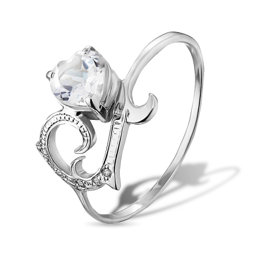 Серебряное кольцо с фианитом