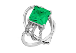 Серебряное кольцо с изумрудом