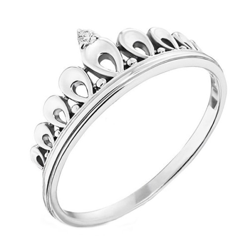 Серебряное кольцо с фианитом