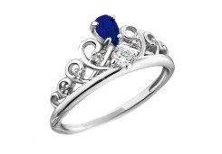 Серебряное кольцо с сапфиром
