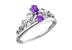 Серебряное кольцо с фианитом